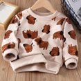 thumbnail image 1 of Hicidod Toddler Sweatshirt Boys Crew Neck Long Sleeve Pullover Tops Fall Spring Cute Print Children Cotton Sweatshirts, 1 of 3