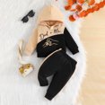 thumbnail image 1 of Hicidod Toddler Sweatsuit Set Hooded Sweatshirt Top Elastic Waist Pants 2pcs Outfits Cute Printed Fall Winter Casual Suit, 1 of 5