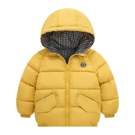 Hicidod Toddler Winter Jackets Long Sleeve Hooded with Pocket Cotton Coats Zipper Two Sided Wear Thick Warm snow Outwear