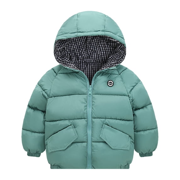 Hicidod Toddler Winter Jackets Long Sleeve Hooded with Pocket Cotton Coats Zipper Two Sided Wear Thick Warm snow Outwear