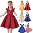 thumbnail image 1 of Hicidod Wedding Dresses For Toddler Girls Special Occasion Dress Princess Dresses Flying Sleeve Birthday Party Formal Dresses, 1 of 7