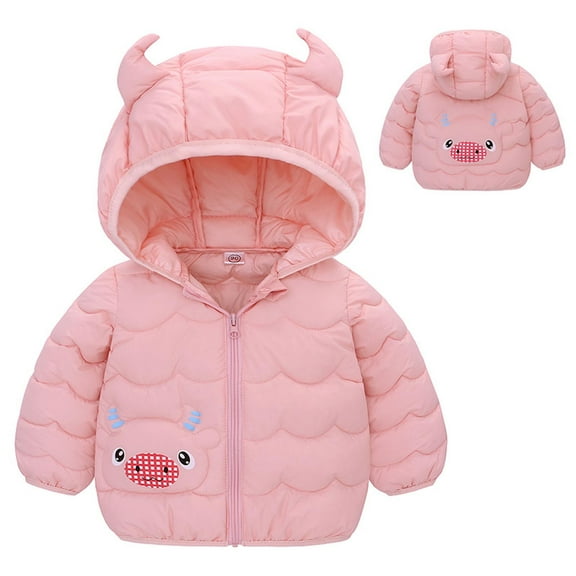 Hicidod Winter Coats for Boys Baby Girls Boys Winter Coats For Toddler Warm Lightweight Puffer Jacket Kids Cute Bear Ear Hoodie Down Jackets Outerwear 12 Months-5 Years