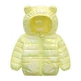 thumbnail image 1 of Hicidod Winter Down Coats for Kids Baby Boys Girls Light Puffer Padded Jacket Bear Hoods Infant Outerwear With Ear Hooded, 1 of 5
