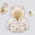 thumbnail image 1 of Hicidod Winter Jackets For Girls Cute Hooded Long Sleeve Down Coats Lightweight Warm Puffer Padded Jacket Toddler Outerwear, 1 of 7