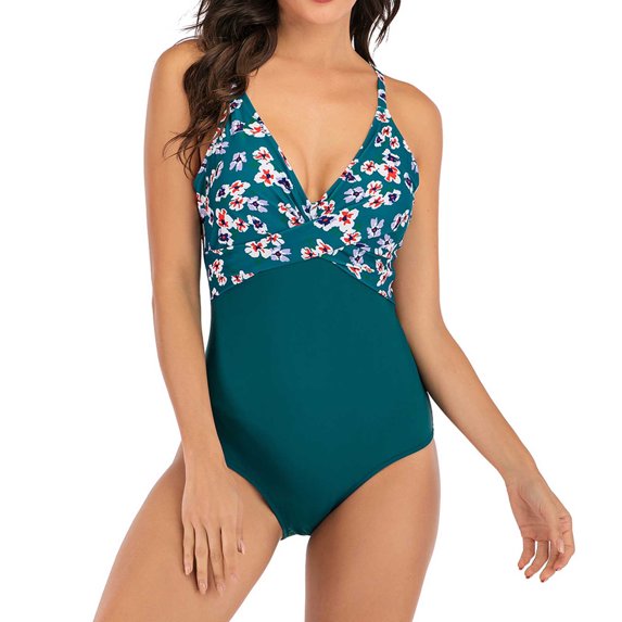 Hicidod Women'S One Piece Swimsuits Tummy Control High Waisted Bathing Suit Printed Lightweight Slimming Swim Suit for Summer