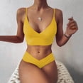 thumbnail image 1 of Hicidod Women's Bikini Swimsuits Two Piece Tummy Control Bathing Suit Solid High Waisted Push Up Trendy Swimwear, 1 of 6