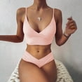 thumbnail image 1 of Hicidod Women's Bikini Swimsuits Two Piece Tummy Control Bathing Suit Solid High Waisted Push Up Trendy Swimwear, 1 of 6