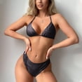 thumbnail image 1 of Hicidod Womens Bikini Set 2 Piece Printed Halter Sexy Swimsuit Light Triangle String Tie Trendy Bathing Suit Clothes, 1 of 6