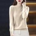 thumbnail image 1 of Hicidod Womens Sweaters Long Sleeve Crew Neck Plus Size Fall Winter Knit Pullover Tops Fashion Solid Soft Cozy Sweater, 1 of 4