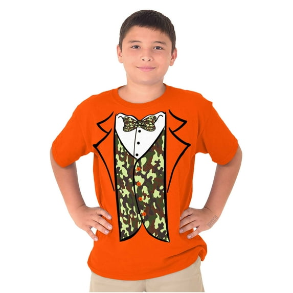 Hick Camo Printed Tuxedo Bachelor Boys Kids T Shirt Tees Tops Teen Brisco Brands S