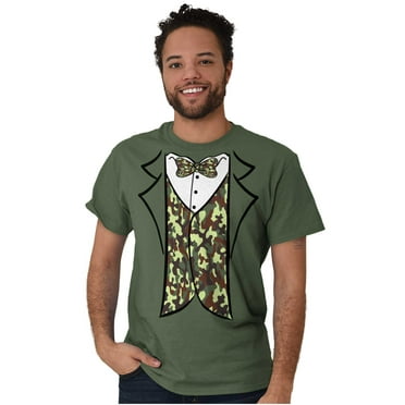 Camouflage Faux Three Piece Tuxedo Men Big & Tall Graphic Tee Brisco Brands 2X