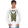 thumbnail image 1 of Hick Camo Printed Tuxedo Bachelor Men's Long Sleeve Tee T Shirt Brisco Brands S, 1 of 6