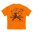 thumbnail image 1 of Hick Life Hunting, Redneck, Deer, Crossed Rifles T-Shirt by Erazor Bits, Orange, 1 of 3