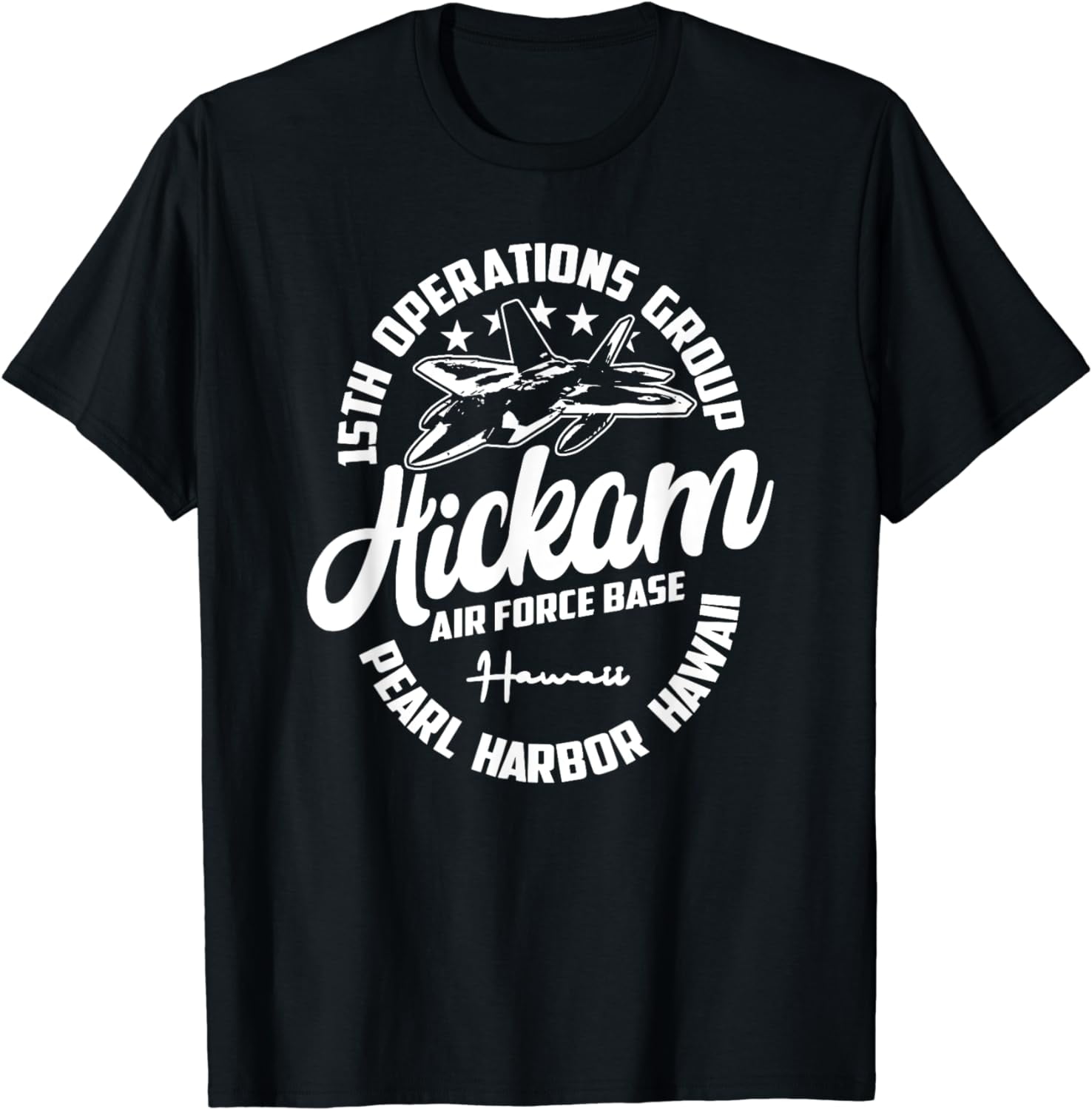Hickam Air Base USAF Pearl Harbor Hawaii USA F24 Raptor TShirt