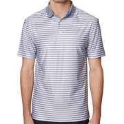 Hickey Freeman Golf Mens Striped Polo Shirt Medium, Off White