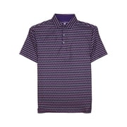 Hickey Freeman Golf Mens Striped Polo Shirt Small, Purple