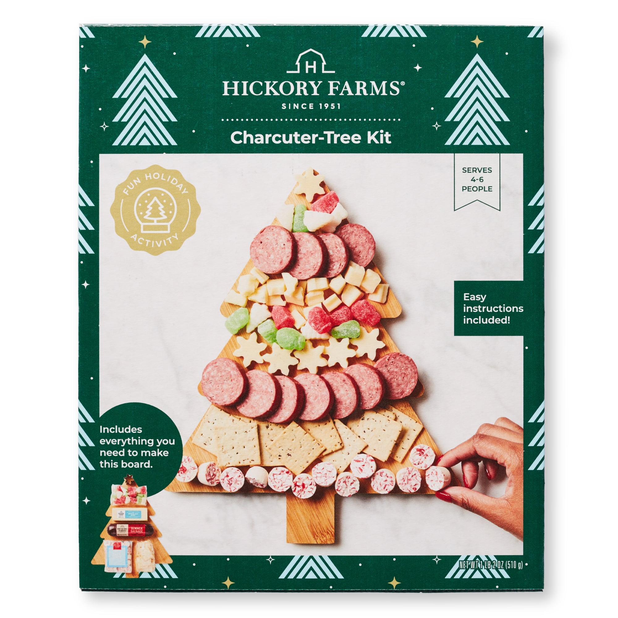 Hickory Farms Charcuter-Tree Kit, 7 pieces | Gift Under $50
