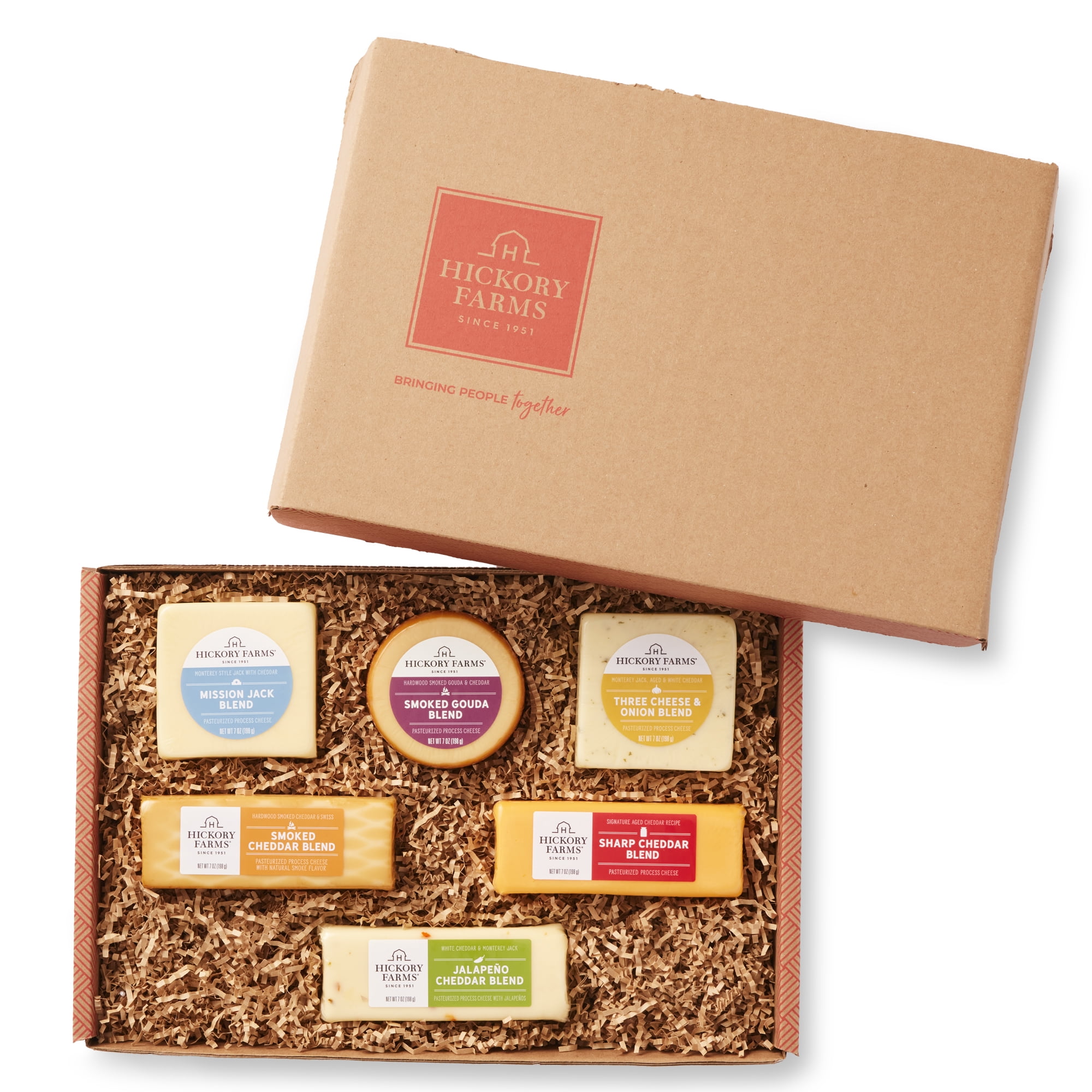 Hickory Farms Deluxe Cheese Flight, 6 pieces | Variety Cheese Gift Under $50 | Cheddar