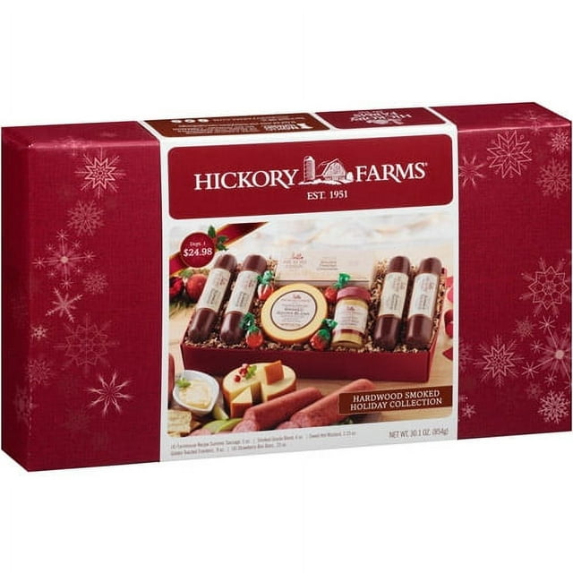 Hickory Farms Hardwood Smoked Holiday Collection Gift Set, 11 Pieces