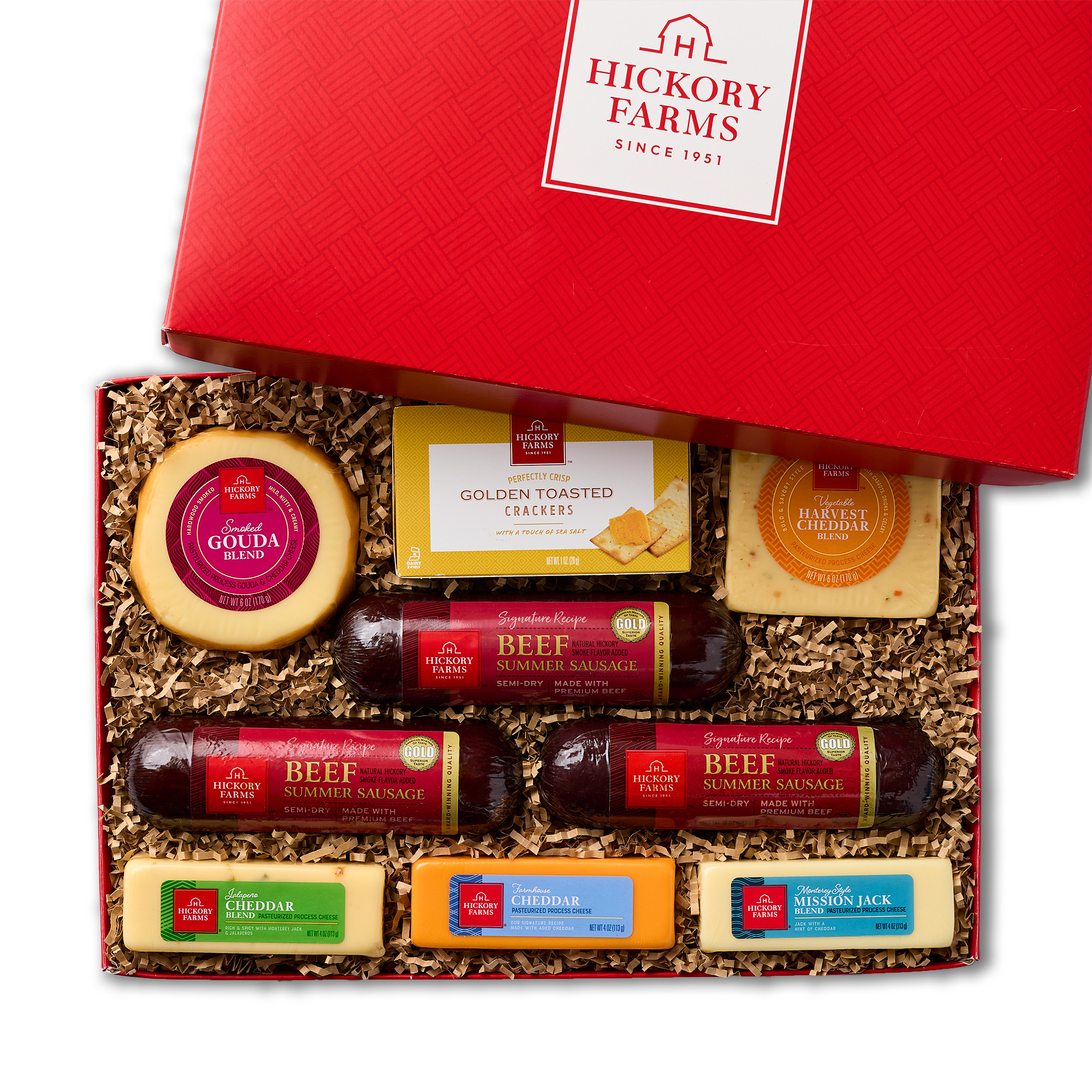 Hickory Farms Hearty Select Meat and Cheese Gift Box Gourmet Food