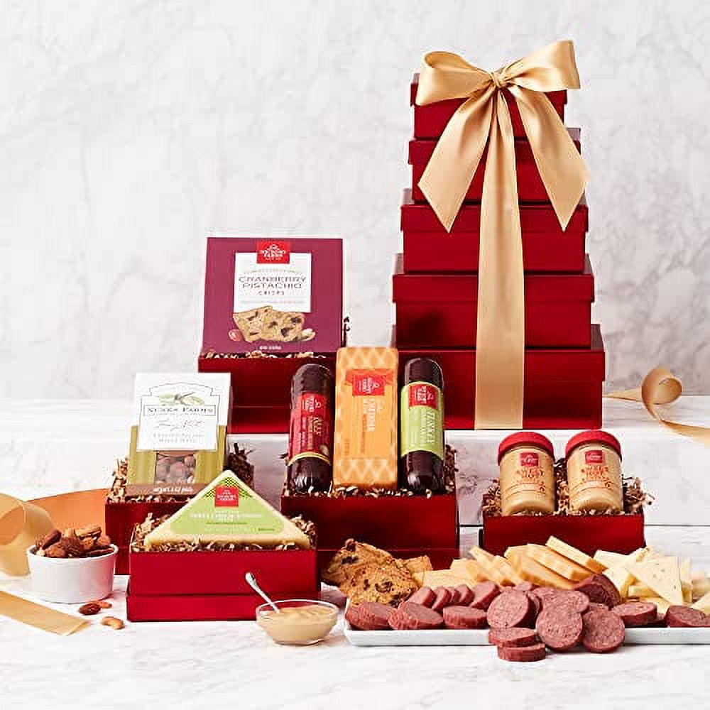 Hickory Farms Hearty Select Meat and Cheese Gift Tower Gourmet Food