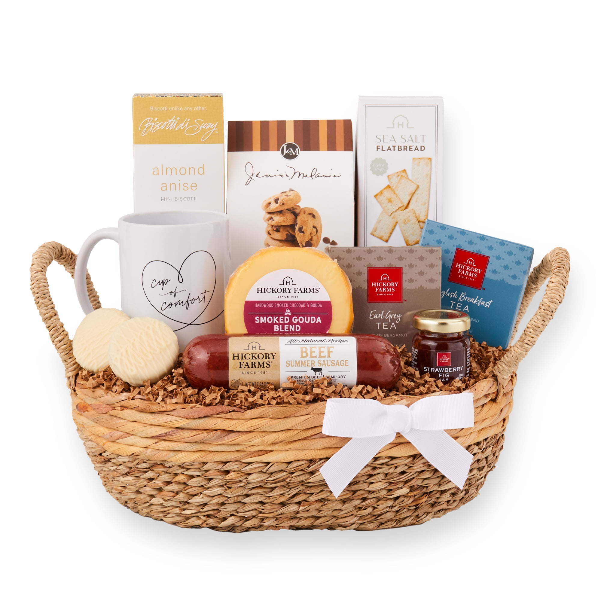 Hickory Farms Love & Comfort Gift Basket​, 11 pieces | All Natural Beef Summer Sausage