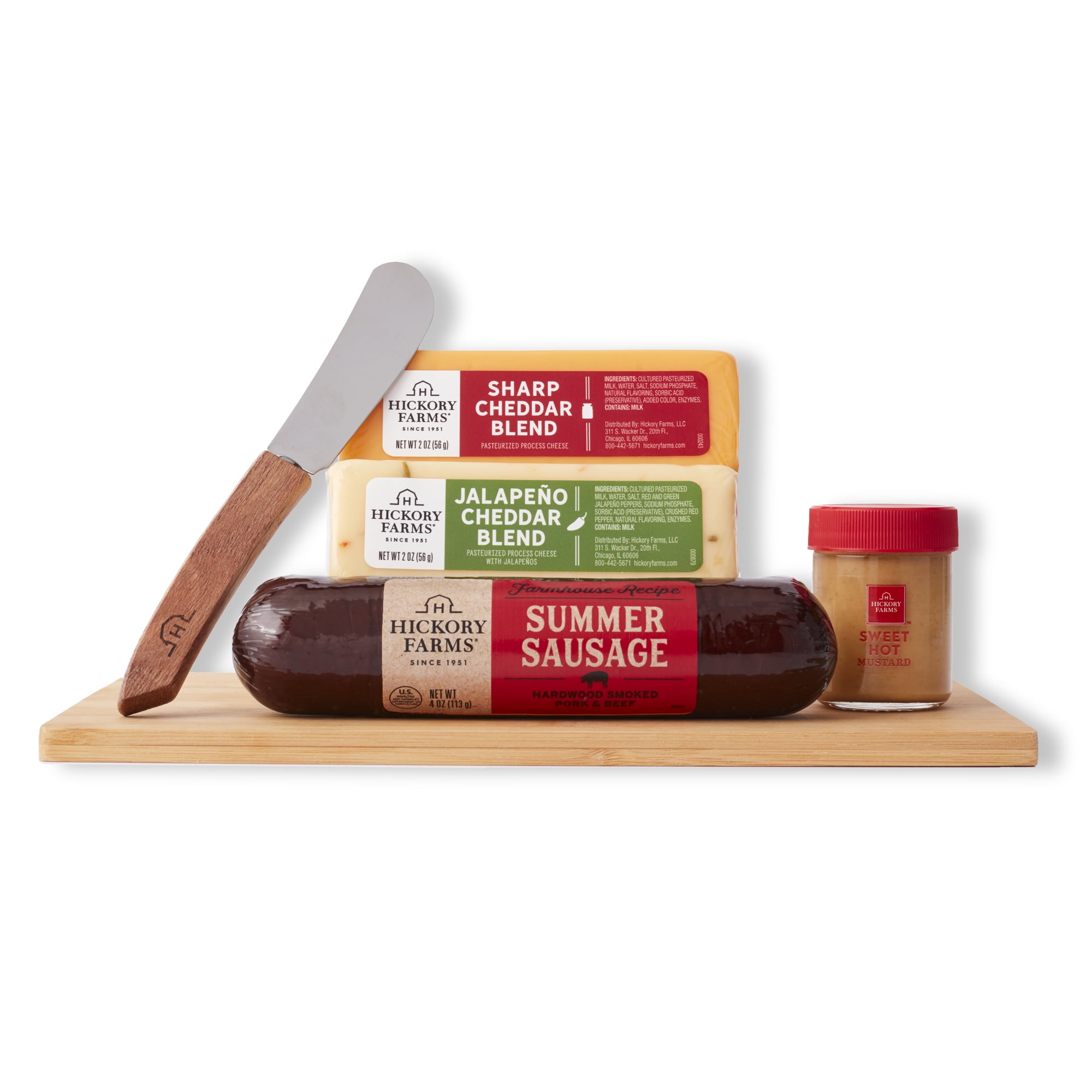 Hickory Farms Mini Classic Charcuterie & Board Gift Set | Summer Sausage Gift Under $25