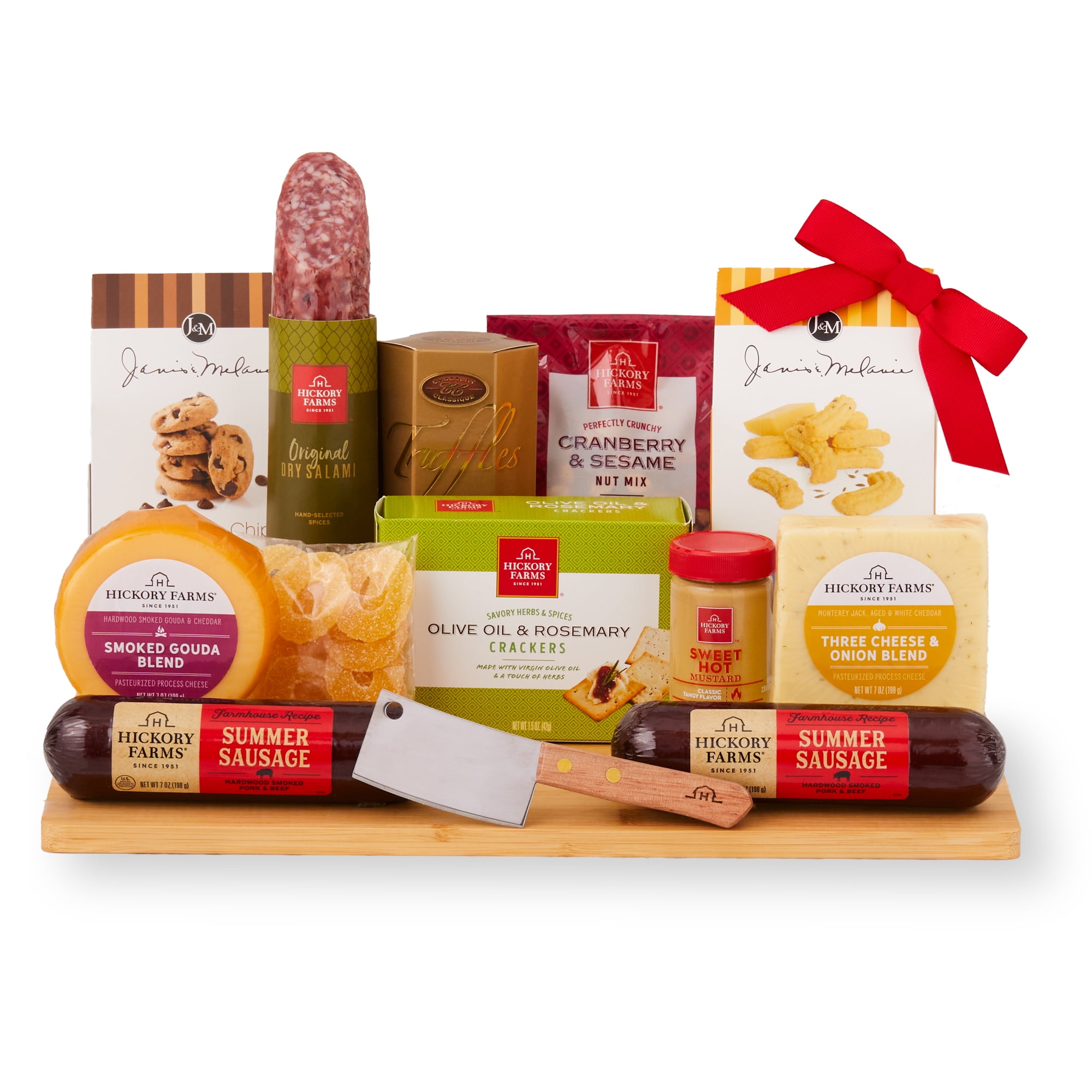 Hickory Farms Premium Charcuterie Board Gift Set, 14 pieces | The Complete Snack Gift