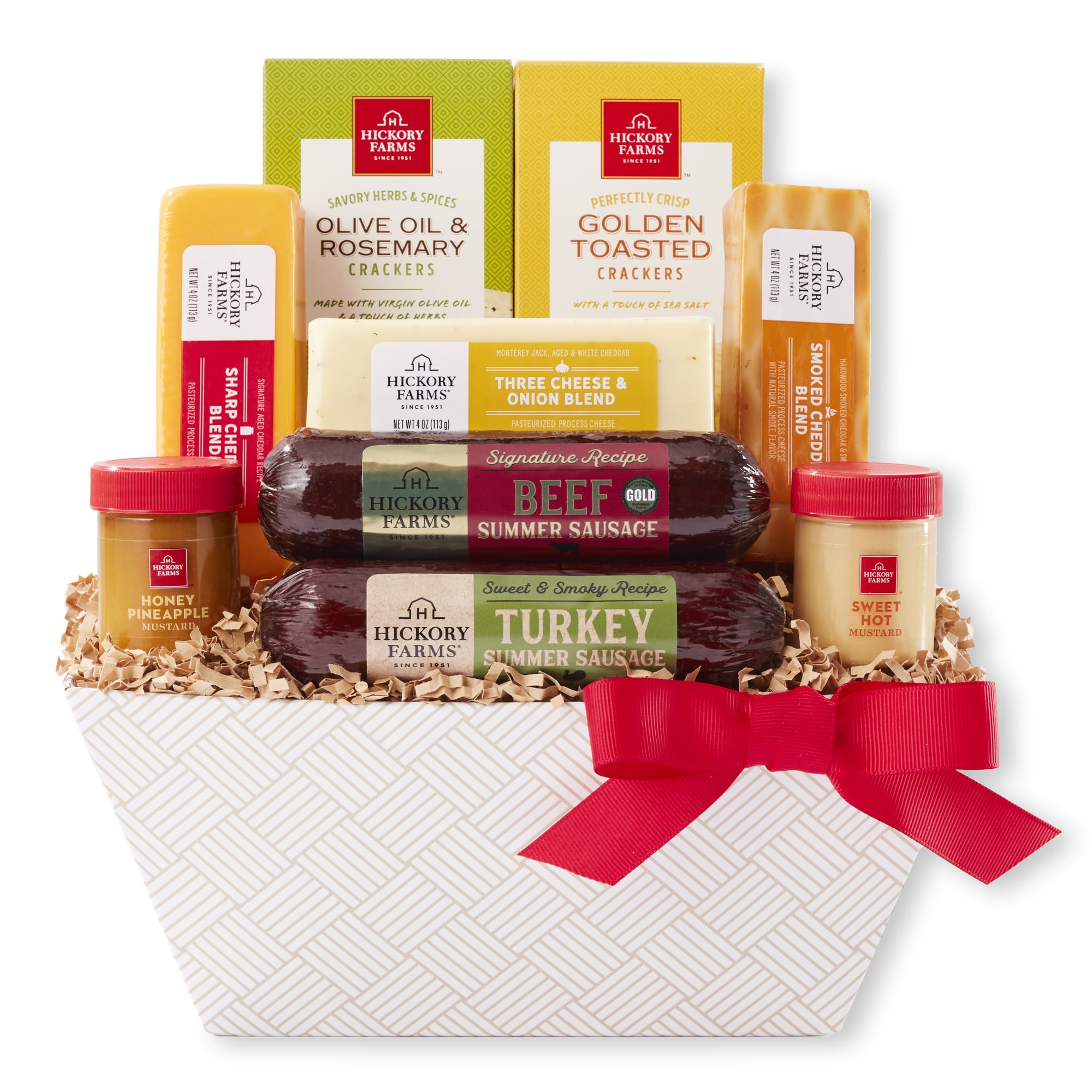 Hickory Farms Signature Flavors Gift Basket, 9 pieces | Gifts Under $50