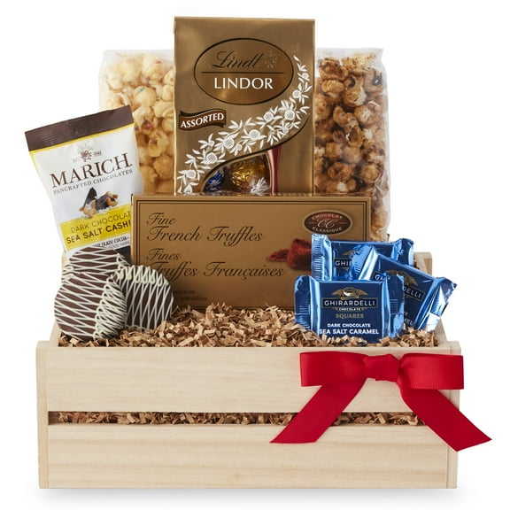 Hickory Farms Sweet Snacks Gift Crate, 9 pieces | A Great Chocolate Candy Gift Basket!