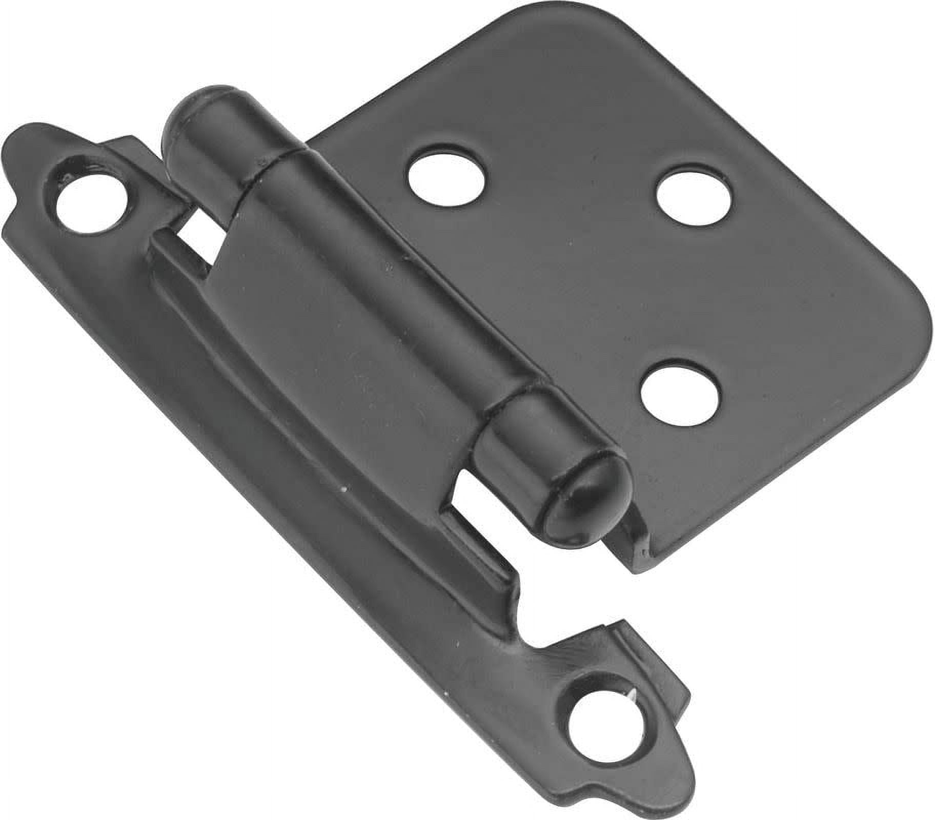 Black Surface Mount Self-Closing Flush Cabinet Hinges