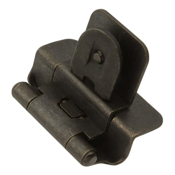 Hickory Hardware Double Demountable 3/8 inch Inset Hinge Pair Black Iron P5312-BI