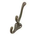 thumbnail image 1 of Hickory Hardware 4 Inch Length, 2.5 Inch Projection Double Coat Hook - Windover Antique P25028-WOA, 1 of 1