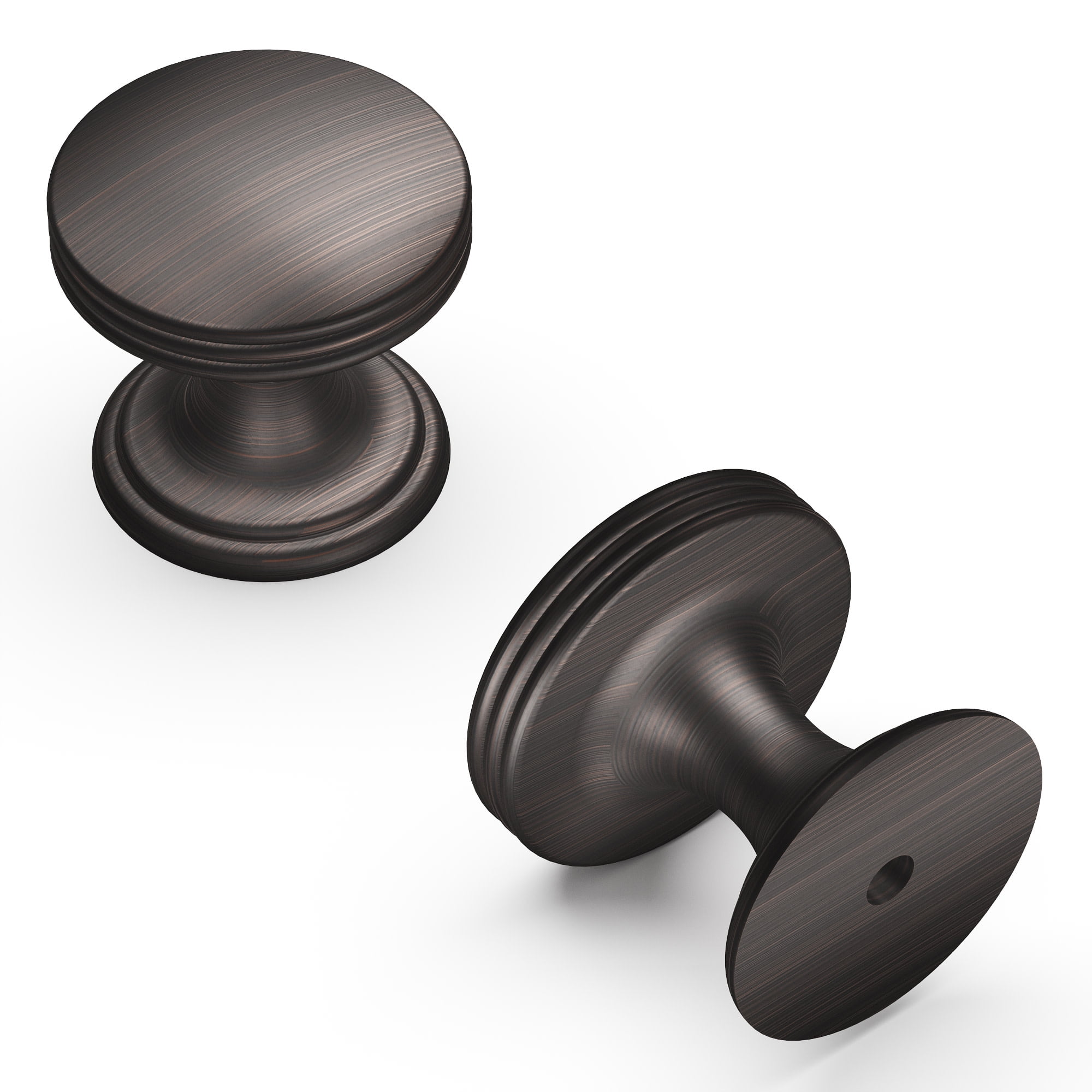 Hickory Hardware American Diner Collection Knob, 1" Dia. - Vintage Bronze