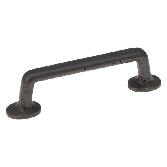 Hickory Hardware Carbonite Collection Pull, 4" C/C - Black Iron