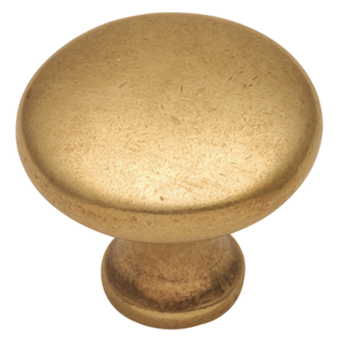 Hickory Hardware Conquest Collection Knob, 1-1/8" Dia. - Lustre Brass