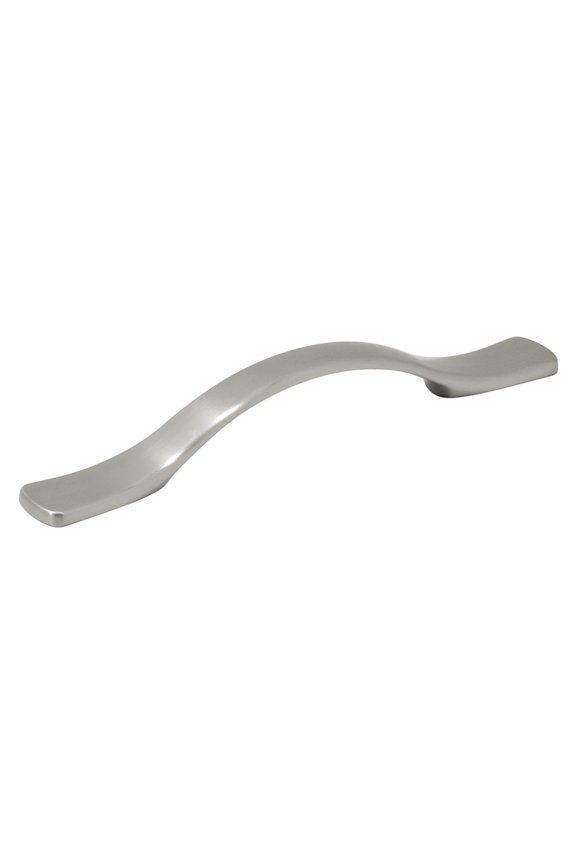 5025005 CABINET PULL SN 3/4""W Hickory Hardware Euro-Contemporary Contemporary Bar Cabinet Pull 4 in. Satin Nickel (Pack of 10)