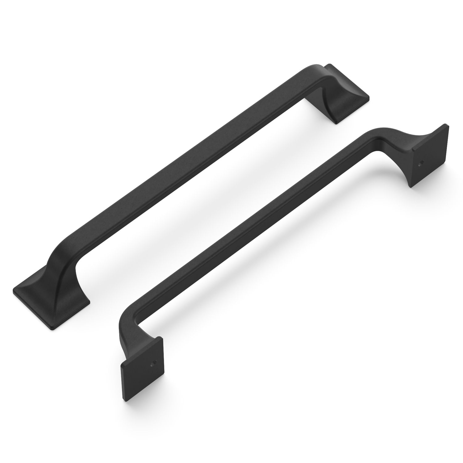 Black Iron Modern Farmhouse Cabinet Handles with Mounting Hardware