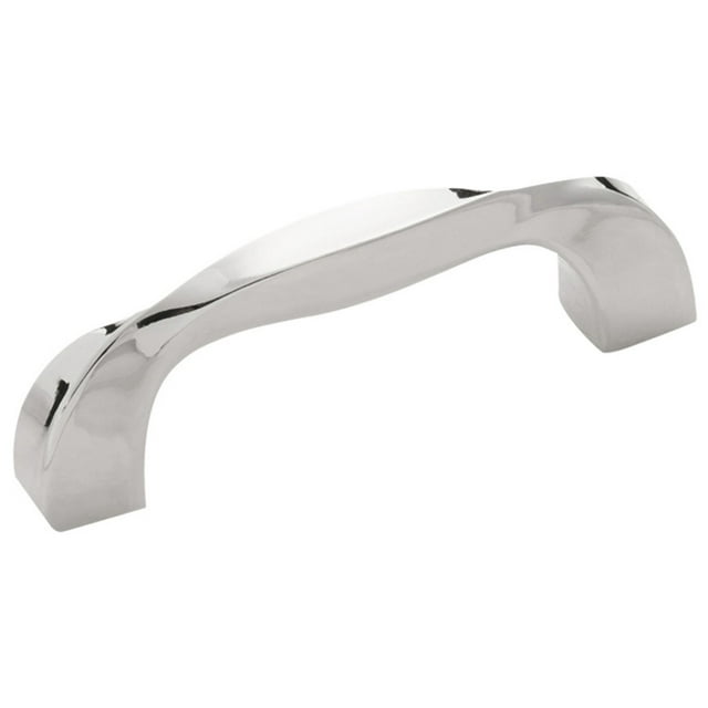 Hickory Hardware H076015-14-10B 3 in. CC Twist Cabinet Pull&#44; Polished Nickel - Pack of 10