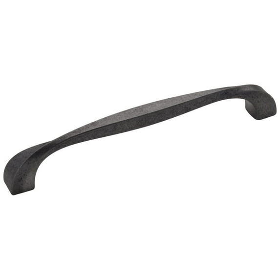 Hickory Hardware H076018-BI-5B 160 mm CC Twist Cabinet Pull, Black Iron - Pack of 5