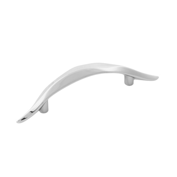 Hickory Hardware H076647-14 3 in. Center to Center Willow Pull, Polished Nickel