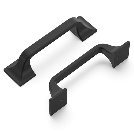 Hickory Hardware H076700-BI-10B 3 in. Forge Pull, Black Iron
