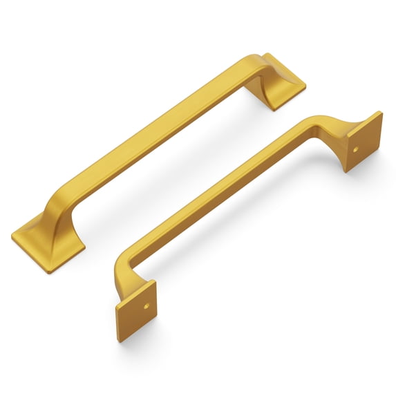 Hickory Hardware H076702-BGB-10B 5.06 in. Forge Pull, Brushed Golden Brass