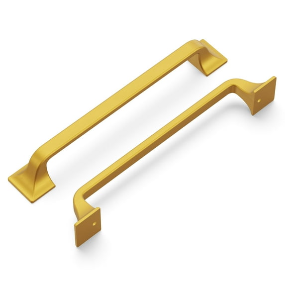 Hickory Hardware H076703-BGB-10B 160 mm CC Forge Cabinet Pull, Brushed Golden Brass - Pack of 10