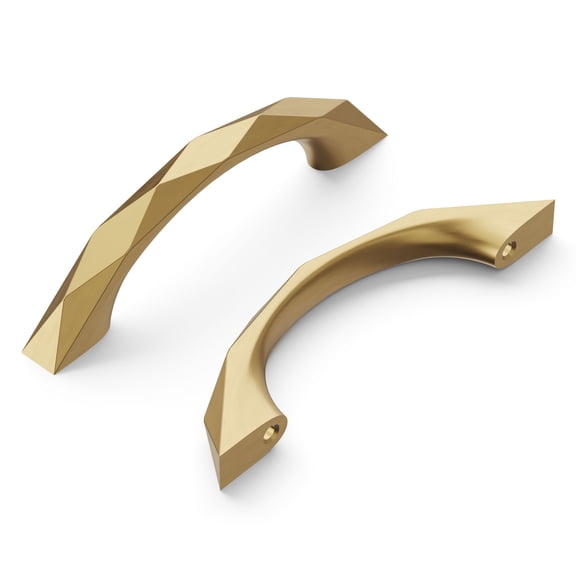 Belwith BWH077840 CBZ 76 mm Center-to-Center Karat Pull - Champagne Bronze