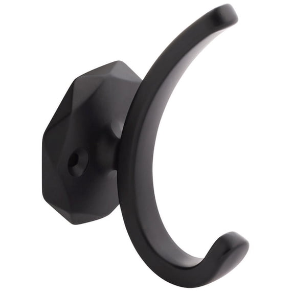 Hickory Hardware H077848MB-5B 4 in. Karat Double Wall Hook, Matte Black - Pack of 5