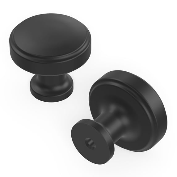 Hickory Hardware H077849MB-10B 1.25 in. Piper Cabinet Knob, Matte Black - Pack of 10