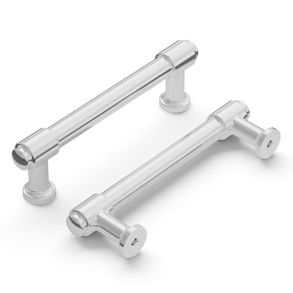 Hickory Hardware H077852CH 3.75 in. Center to Center Piper Collection Pull, Chrome Finish