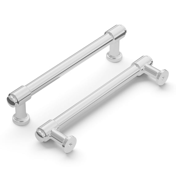 Hickory Hardware H077853CH 5.0625 in. Center to Center Piper Collection Pull, Chrome Finish
