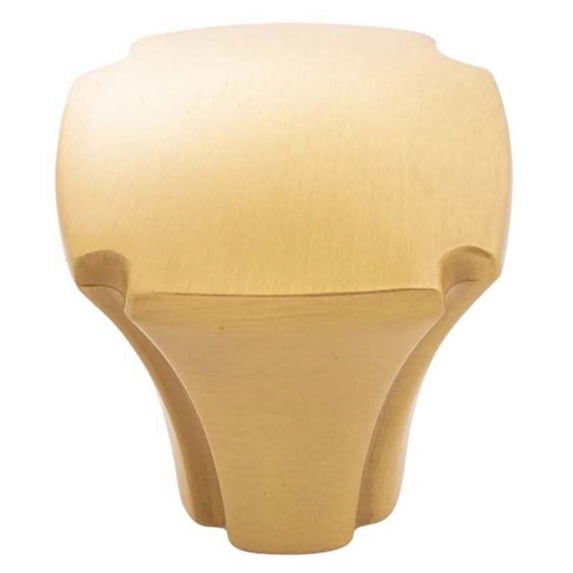 Hickory Hardware H077861BGB-10B 1.12 in. Veranda Cabinet Knob, Brushed Golden Brass - Pack of 10